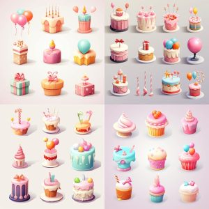 Vector Birthday Icons