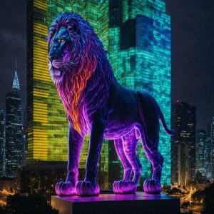 Neon Lion Stands