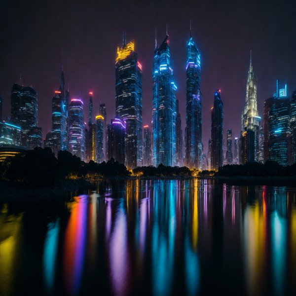 Sprawling Neon Metropolis